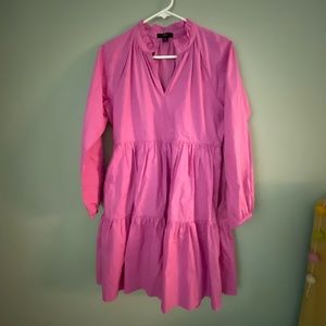 J. Crew Pink Long Sleeve Dress